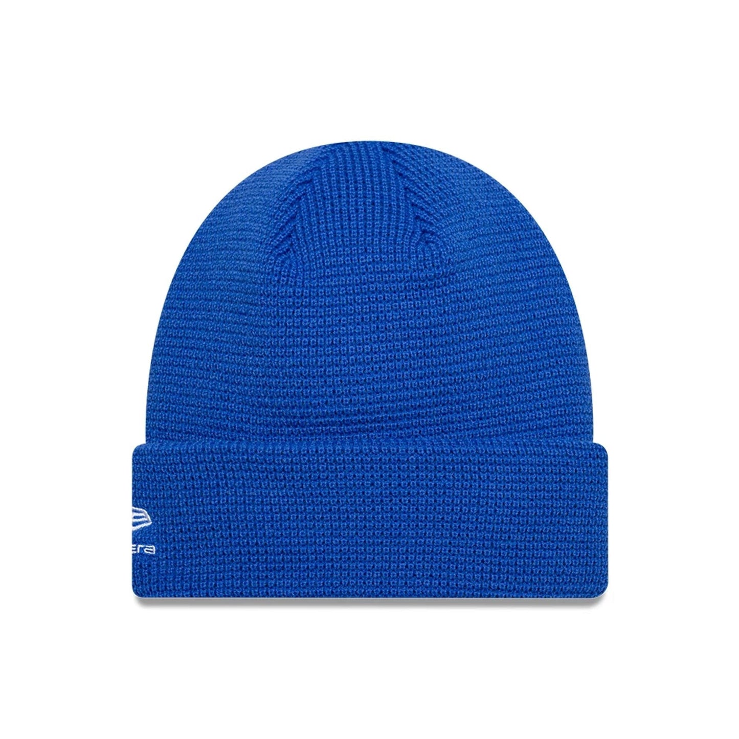 Pictured is this Team Waffle Visa Cash App Racing Bulls Cuff Knit Beanie hat in bright blue. 2