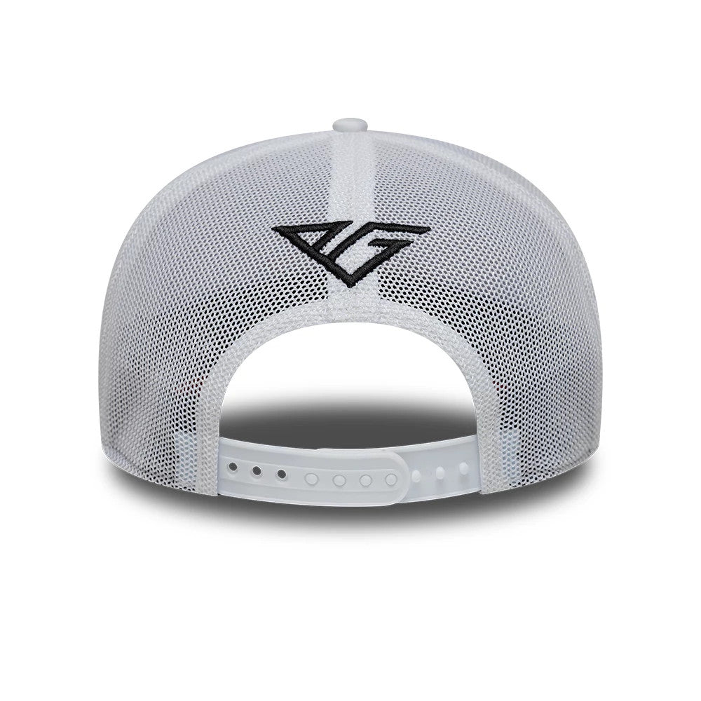Pictured is this Pierre Gasly Silverstone Race Special Alpine Racing 9SEVENTY Stretch Snap cap in white. 5