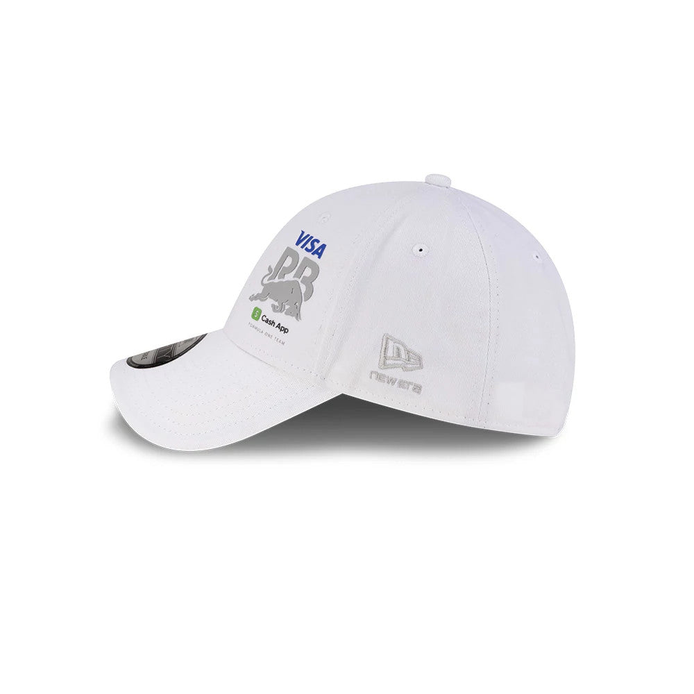 Pictured is this Essential Visa Cash App Racing Bulls 9FORTY Adjustable cap in white. 4