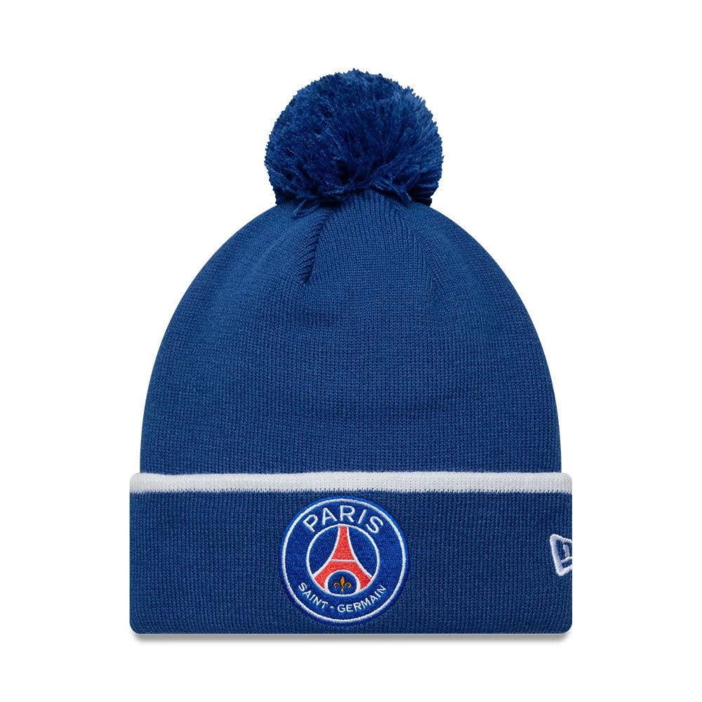 Pictured is this Core Paris Saint-Germain Cuff knit Beanie hat in blue. 1