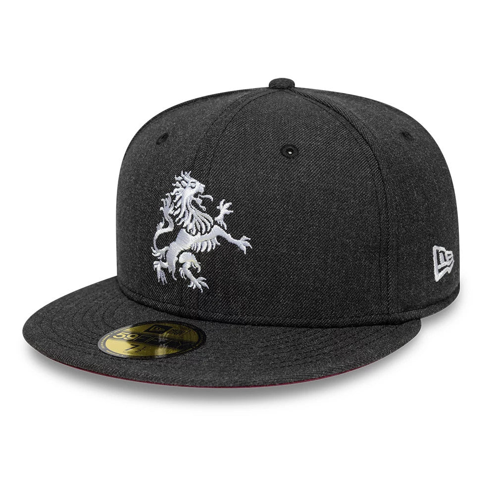 Pictured is this Gas Lamp Aston Villa FC 59FIFTY Fitted cap in black. 4