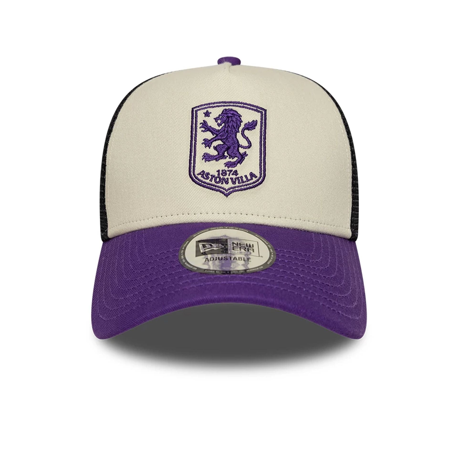 Pictured is this 3rd Kit Aston Villa FC 9FORTY A-Frame Trucker cap in dark purple. 2