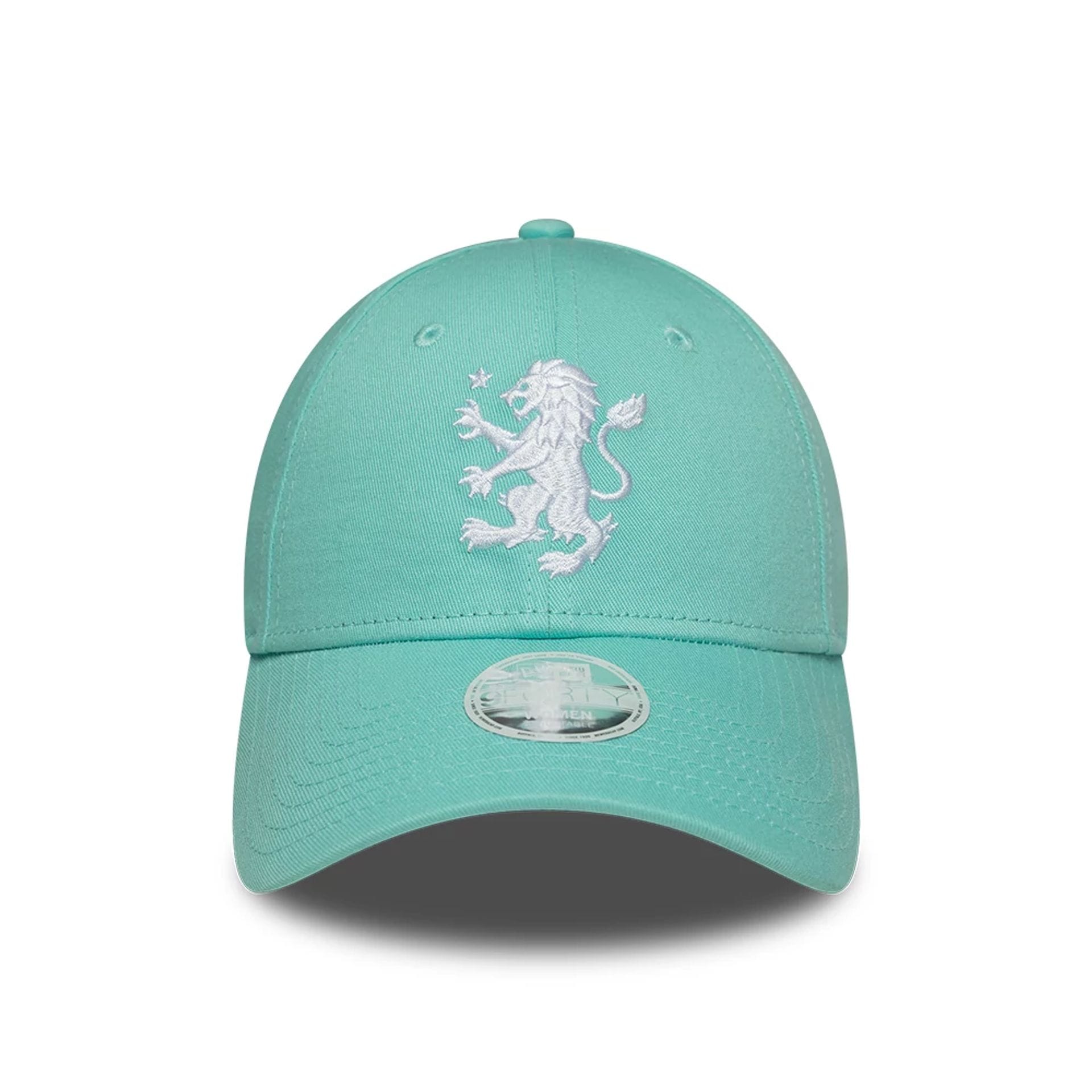 Pictured is this Womens Aston Villa FC 9FORTY cap in turquoise. 2