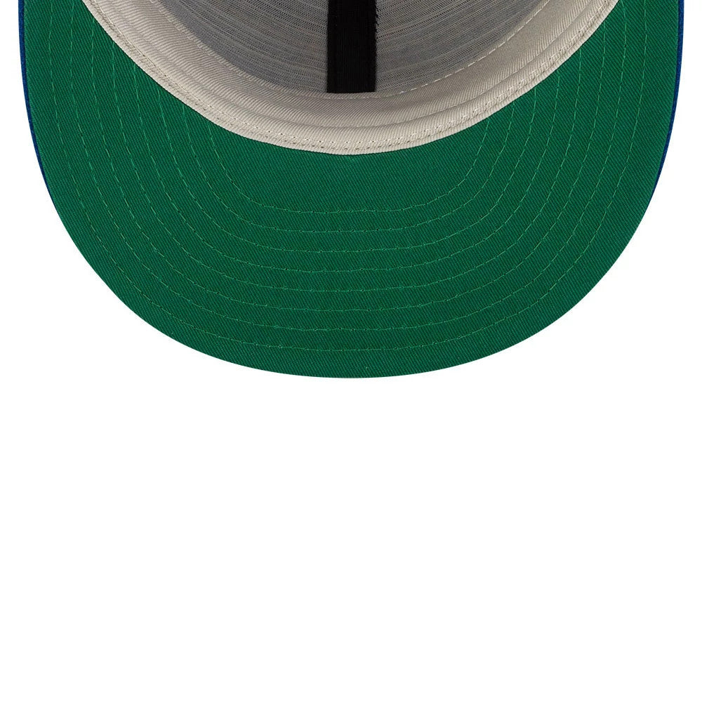 Pictured is this FOG X MLB New York Mets Retro Crown 59FIFTY Fitted cap in blue. 2