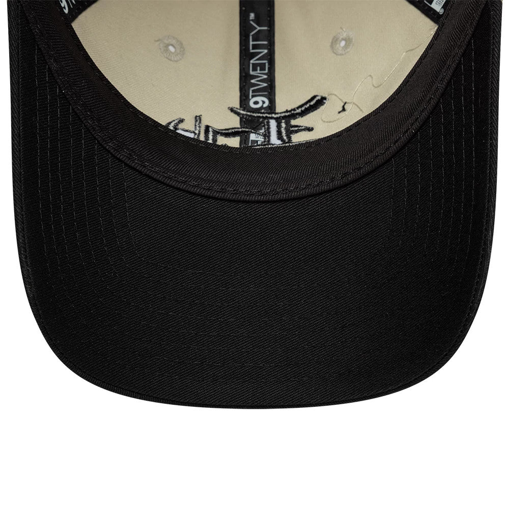 Pictured is this EDWIN x New Era 9TWENTY cap in Cream & Black. 7