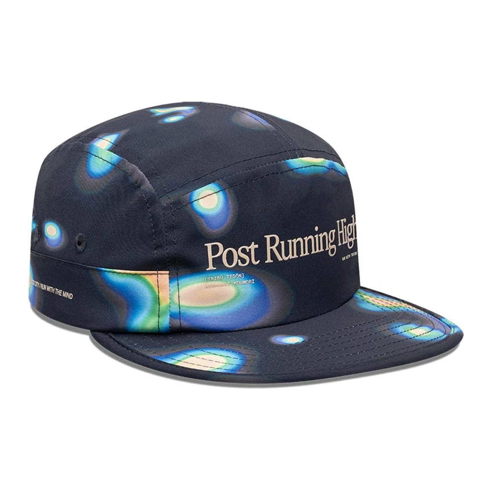 Pictured is this Hermanos Koumori x New Era Camper cap in navy. 3