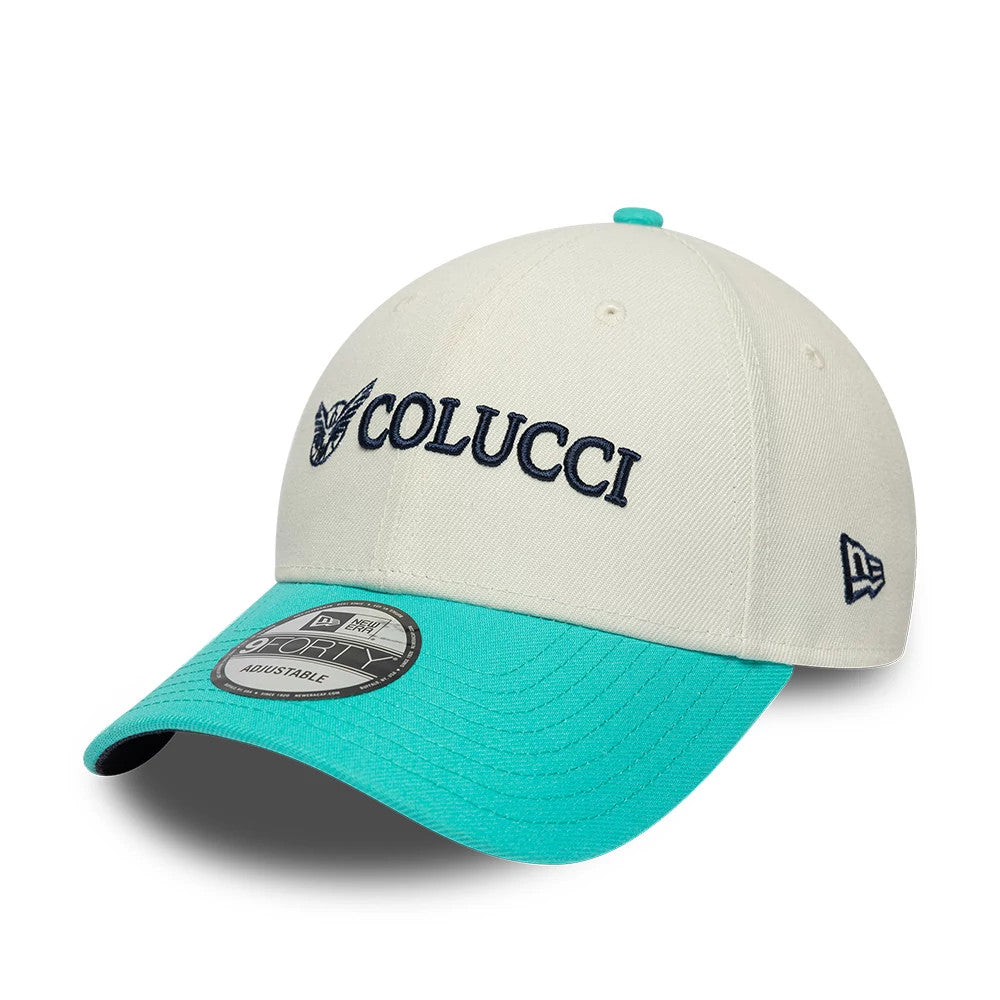 Pictured is this Colucci X New Era 9FORTY cap in white. 1