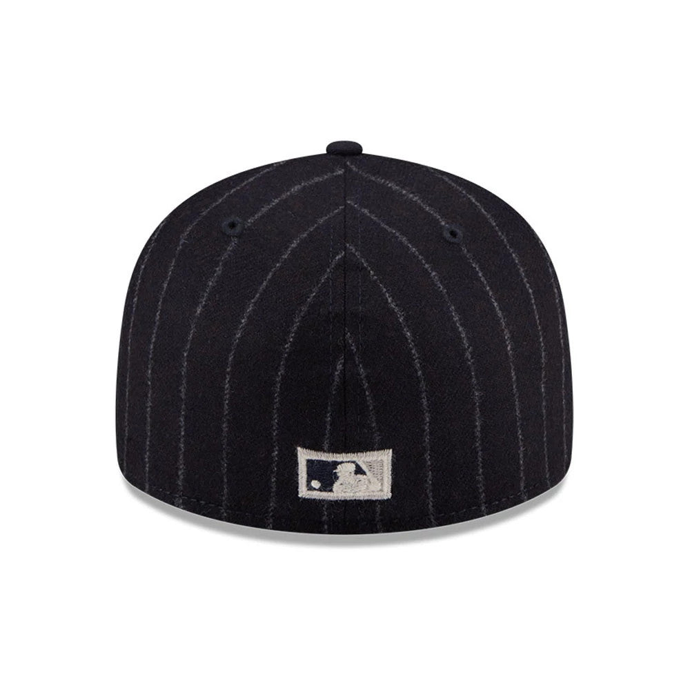 Pictured is this MLB X Moon Boston Red Sox 59FIFTY Fitted cap in Navy. 7