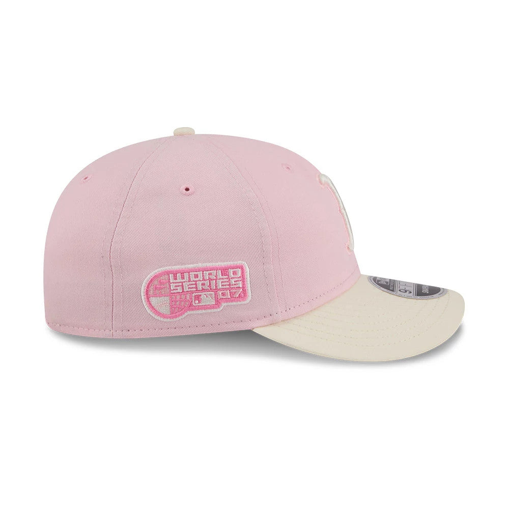 Pictured is this MLB Washed Tie Dye Boston Red Sox 9FIFTY Snapback cap in pastel pink. 4