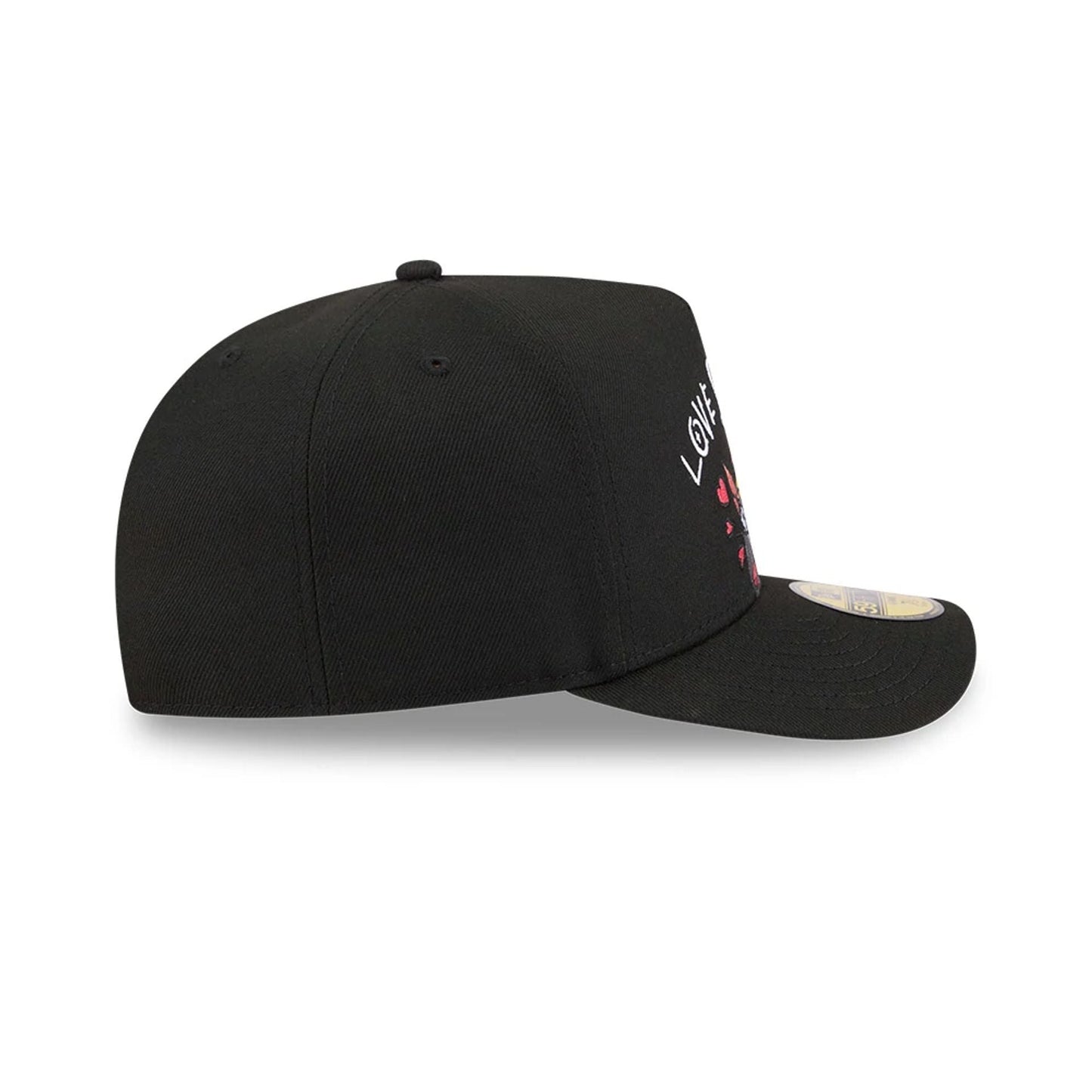 Pictured is this Tom & Jerry Love Struck 59FIFTY A-Frame Fitted cap in black. 7