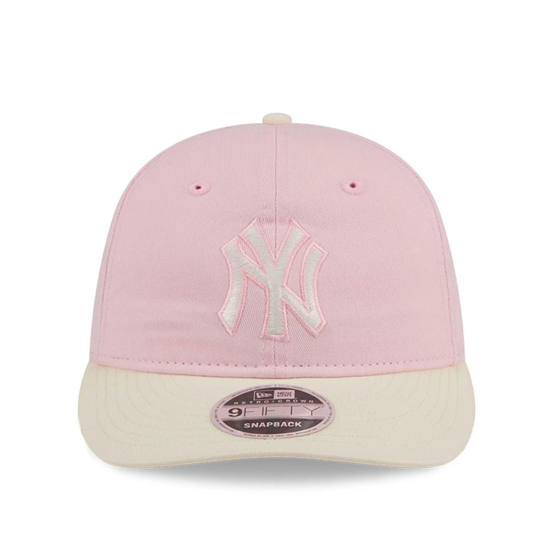 Pictured is this MLB Washed Tie Dye New York Yankees 9FIFTY Snapback cap in pastel pink. 2