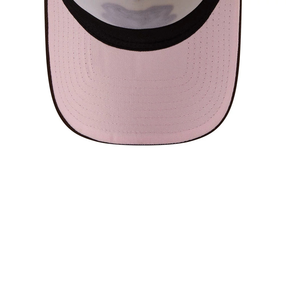 Pictured is this MLB City Script Athletics 9FORTY A-Frame cap in Cream. 2