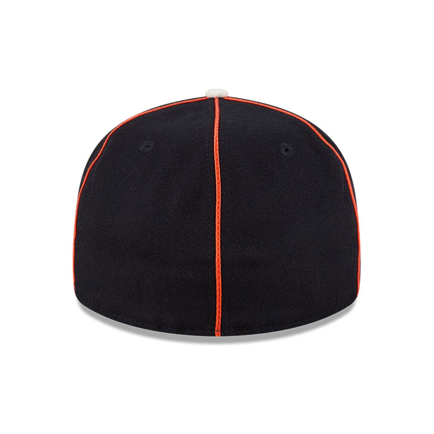 Pictured is this NHL Felt Logo LA Ducks Retro Crown 59FIFTY Fitted cap in orange. 7