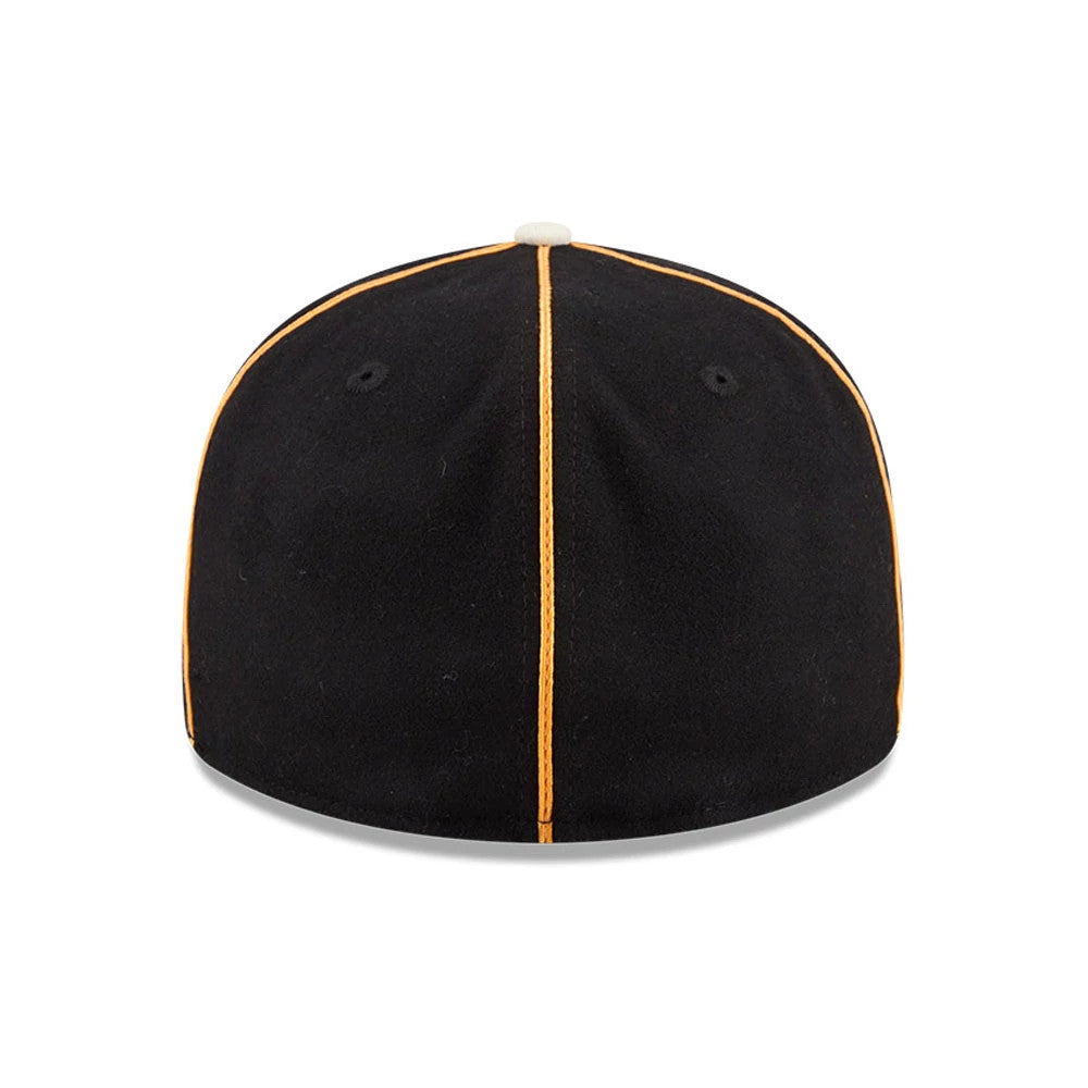 Pictured is this NHL Felt Logo Boston Bruins Retro Crown 59FIFTY Fitted cap in black. 7