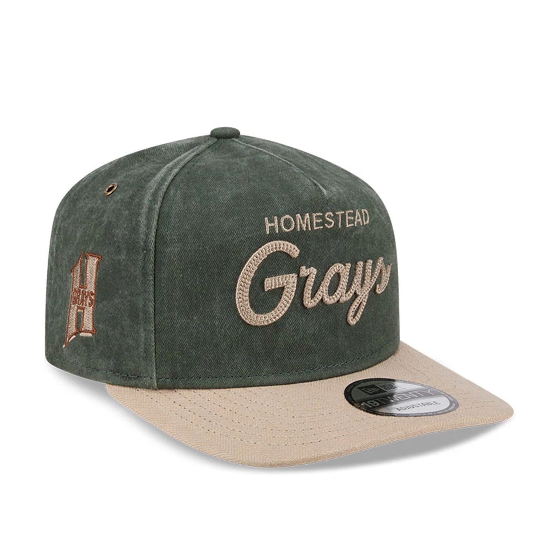 Pictured is this MLB Negro League Homestead Grays 19TWENTY cap in dark green. 1