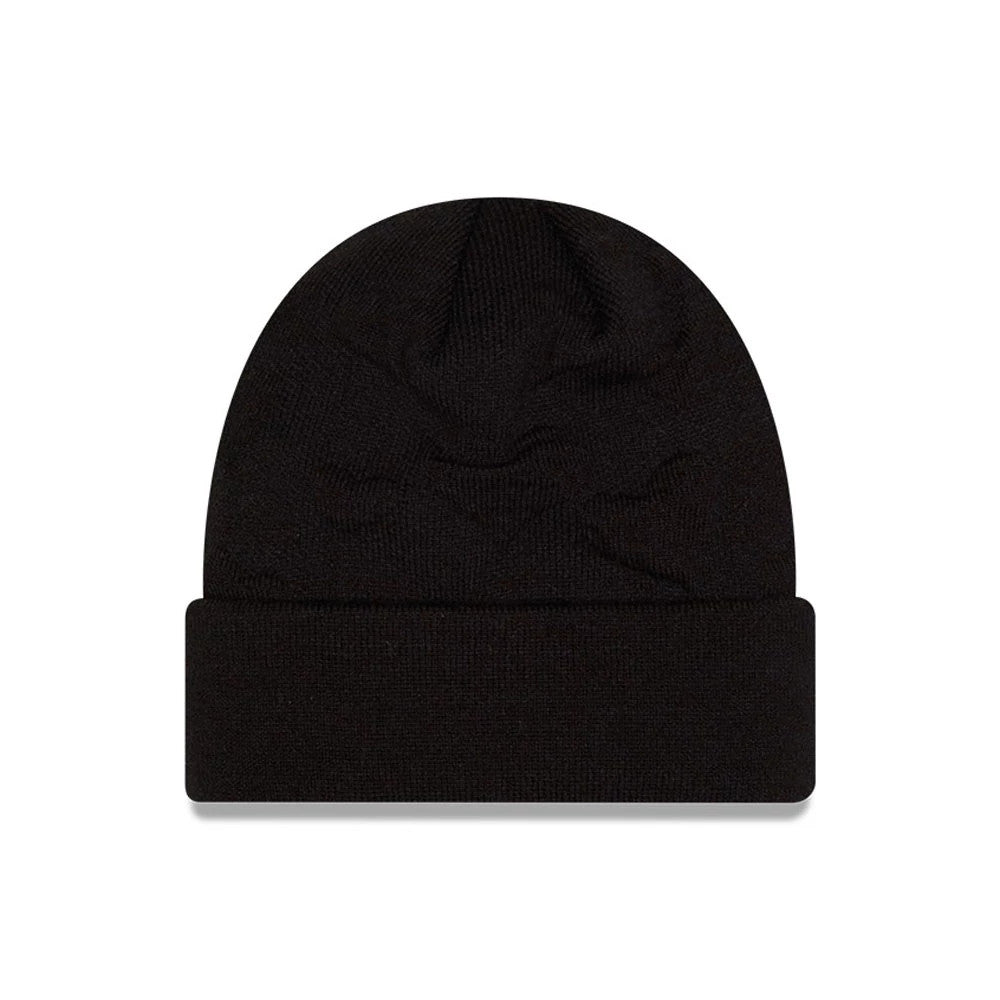 Pictured is this Tom & Jerry Key To My Heart Cuff Knit Beanie hat in black. 2
