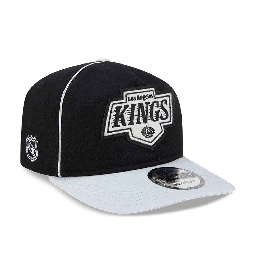 Pictured is this NHL Felt Logo LA Kings 19TWENTY cap in black. 1