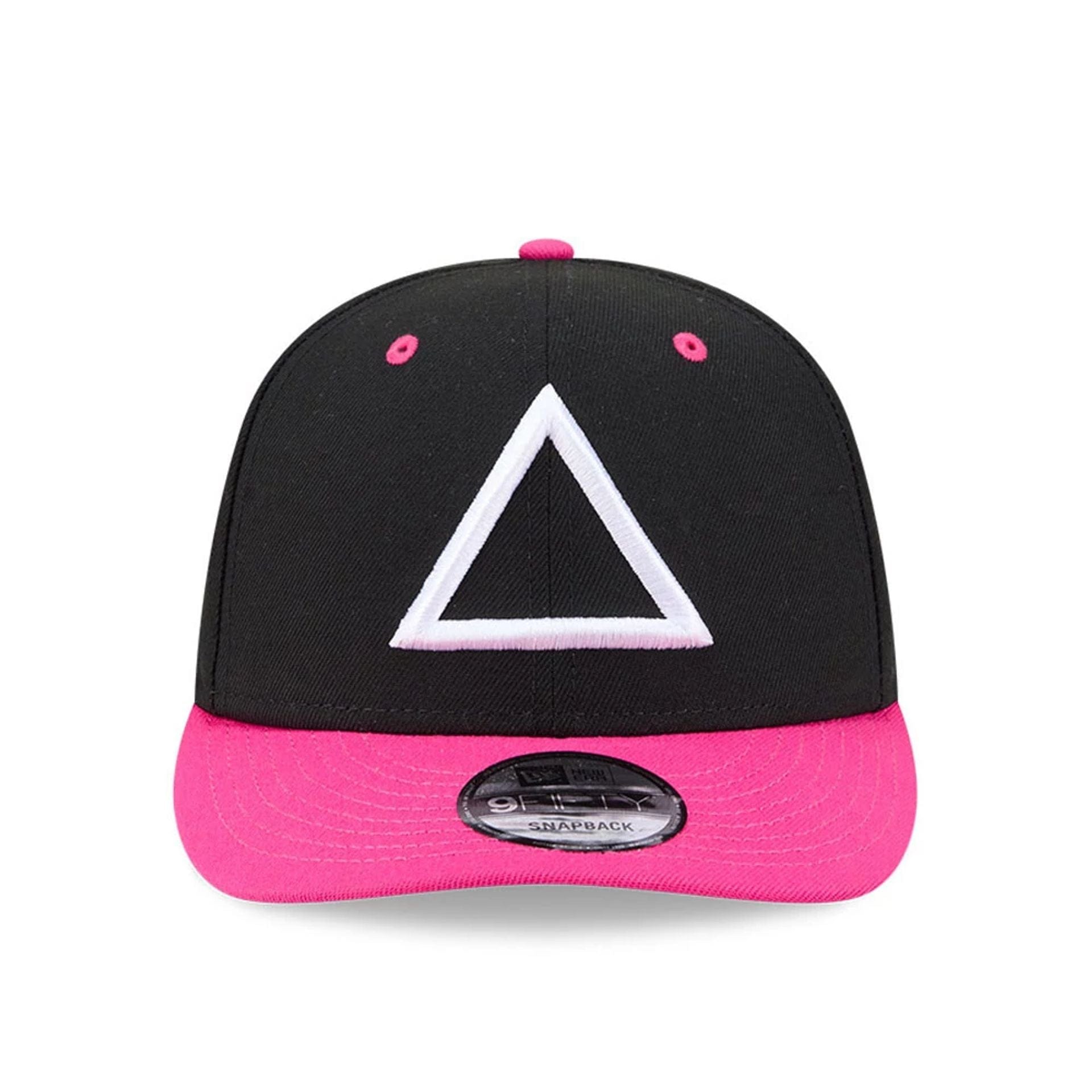 Pictured is this Netflix Squid Game Armed Guard 9FIFTY Snapback cap in black. 2