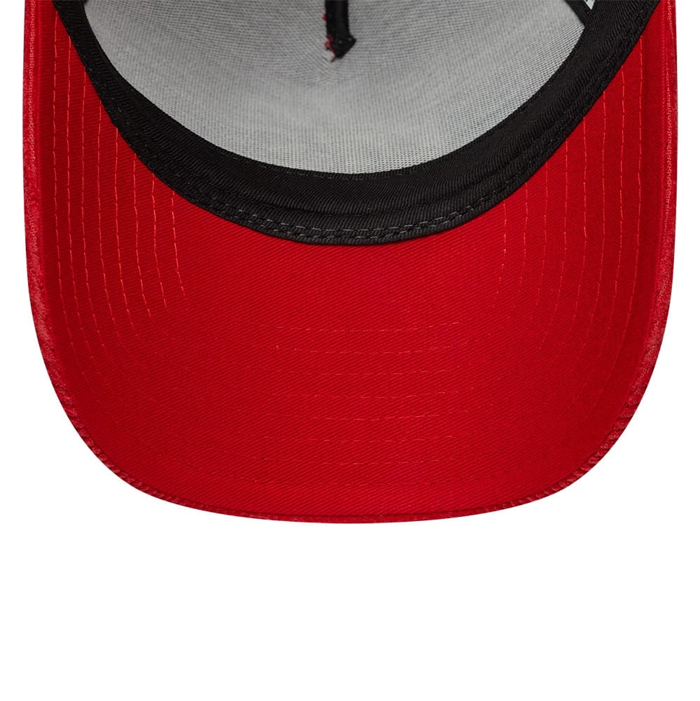Pictured is this New Era Cord 9FORTY E-Frame cap in red. 7