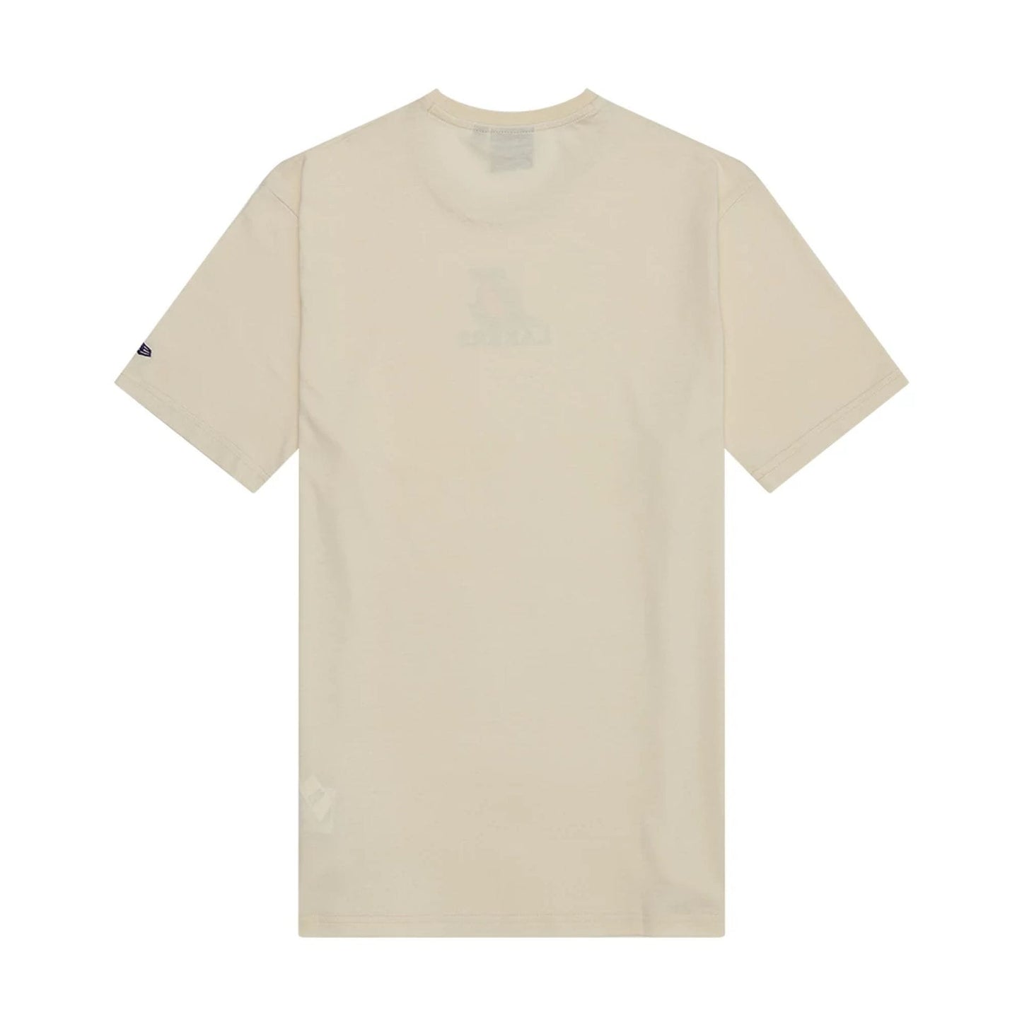 The model is wearing this NBA Wordmark LA Lakers T-Shirt in light beige. 2