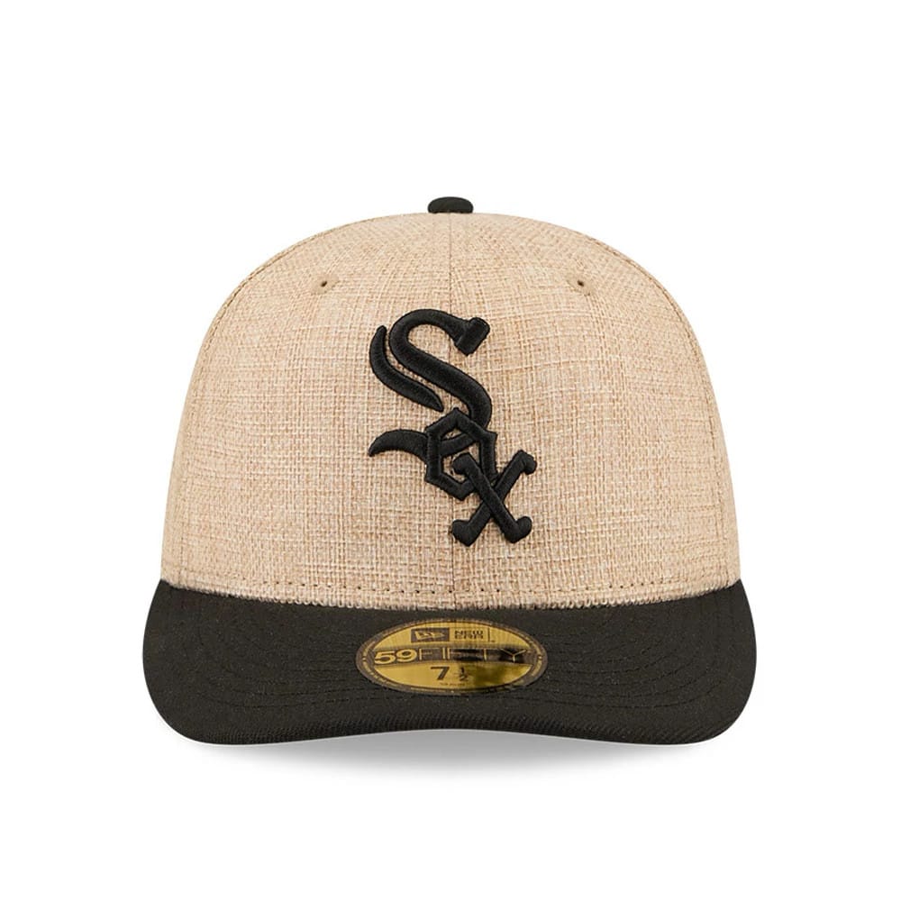 Pictured is this MLB Twine Chicago White Sox 59FIFTY Fitted cap in Beige. 3