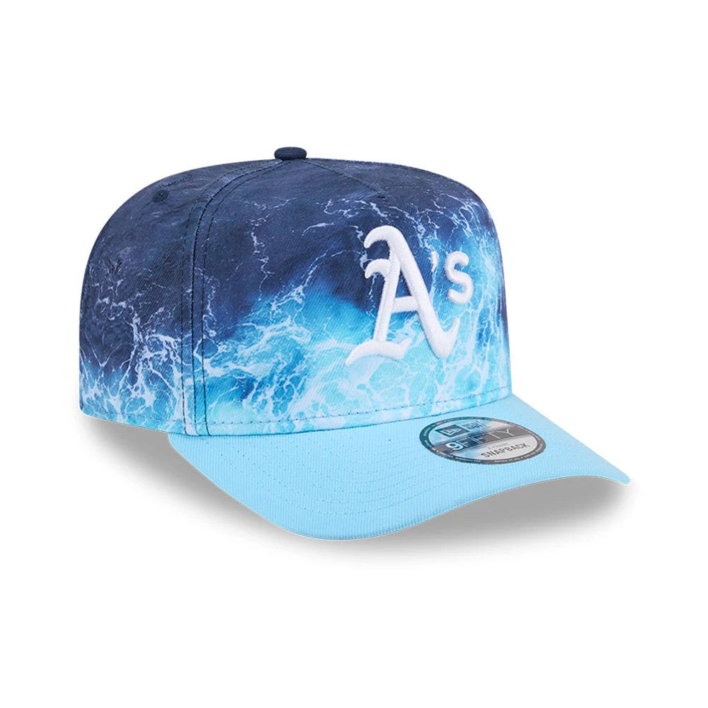 Pictured is this MLB Deep Water Athletics 9FIFTY A-Frame Snapback cap in pastel blue. 4
