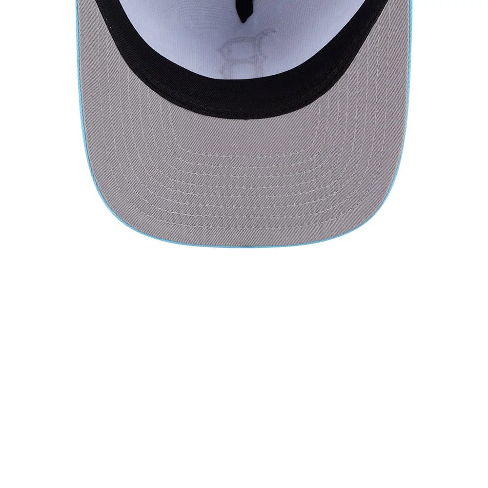 Pictured is this MLB Deep Water Boston Red Sox 9FIFTY A-Frame Snapback cap in pastel blue. 2