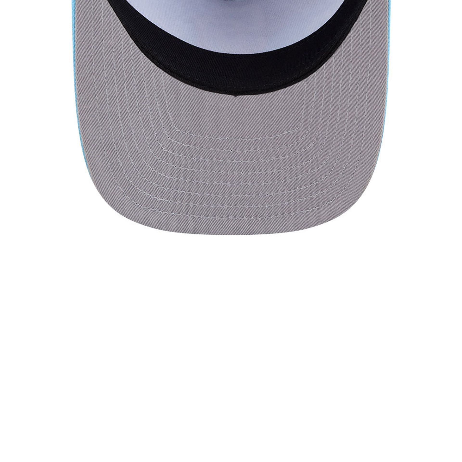 Pictured is this MLB Deep Water San Diego Padres 9FIFTY A-Frame Snapback cap in pastel blue. 2