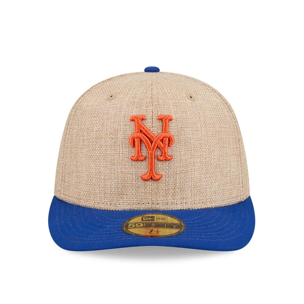 Pictured is this MLB Twine New York Mets 59FIFTY Fitted cap in blue. 3