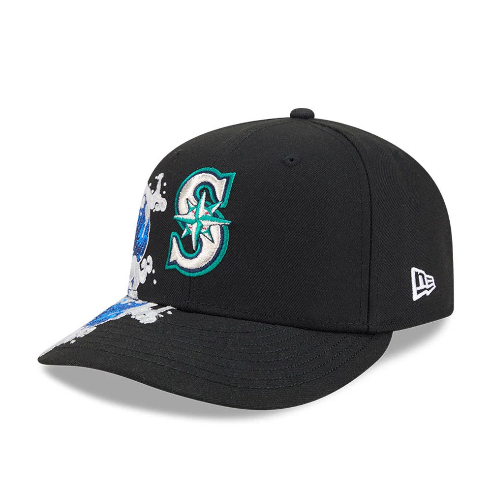 Pictured is this MLB Vissurf Seattle Mariners 9FIFTY Snapback cap in black. 4