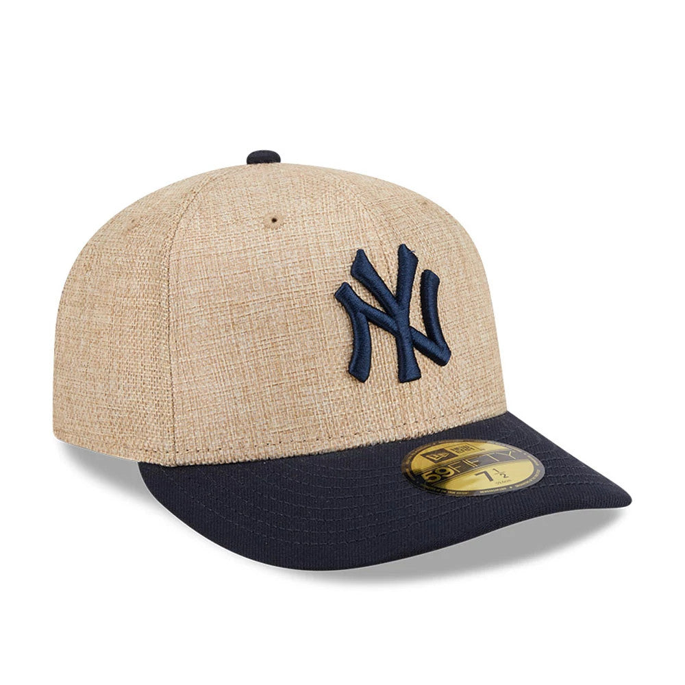 Pictured is this MLB Twine New York Yankees 59FIFTY Fitted cap in navy. 4