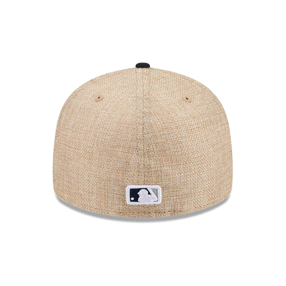 Pictured is this MLB Twine New York Yankees 59FIFTY Fitted cap in navy. 7