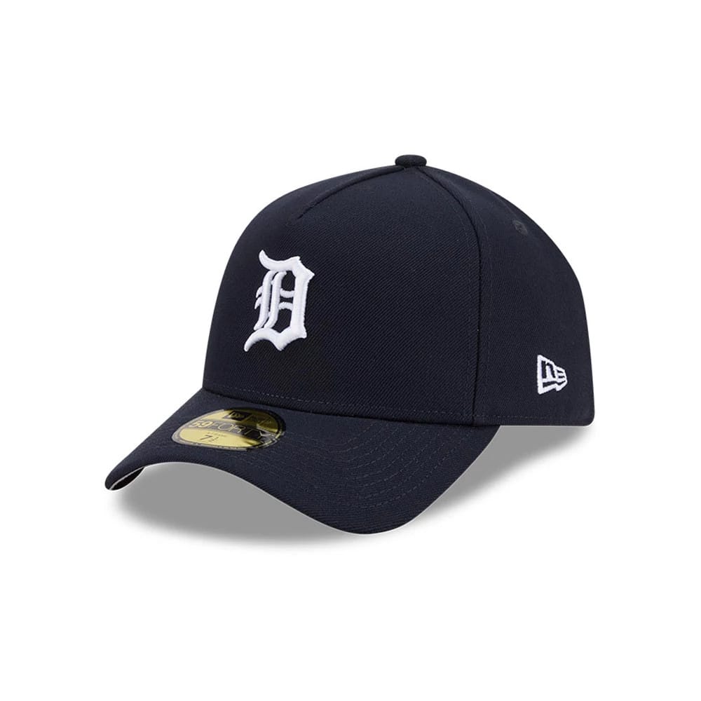 Pictured is this MLB Team Side Detroit Tigers 59FORTY A-Frame Fitted cap in navy. 4