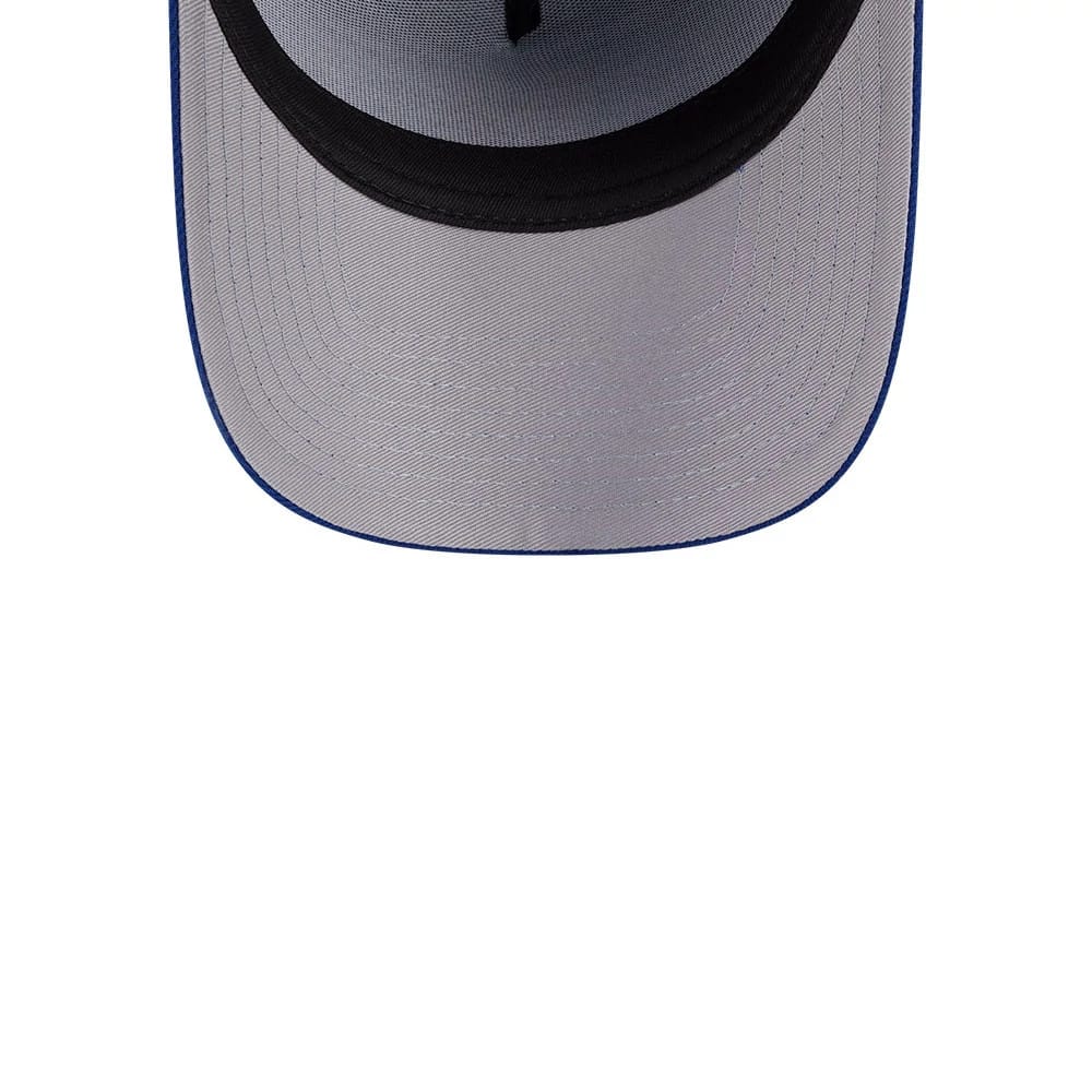 Pictured is this MLB Team Side New York Mets 59FORTY A-Frame Fitted cap in blue. 2