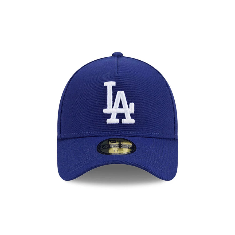 Pictured is this MLB Team Side LA Dodgers 59FORTY A-Frame Fitted cap in dark blue. 3