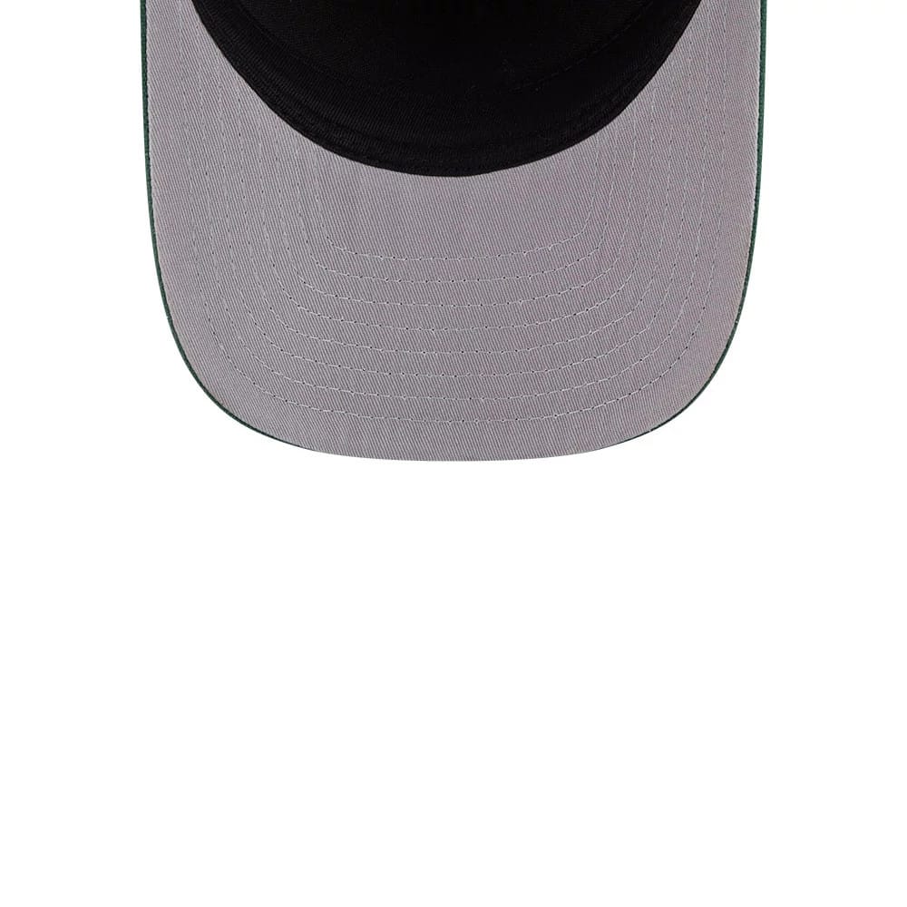 Pictured is this MLB Grained Athletics 9FIFTY A-Frame Snapback cap in dark green. 2