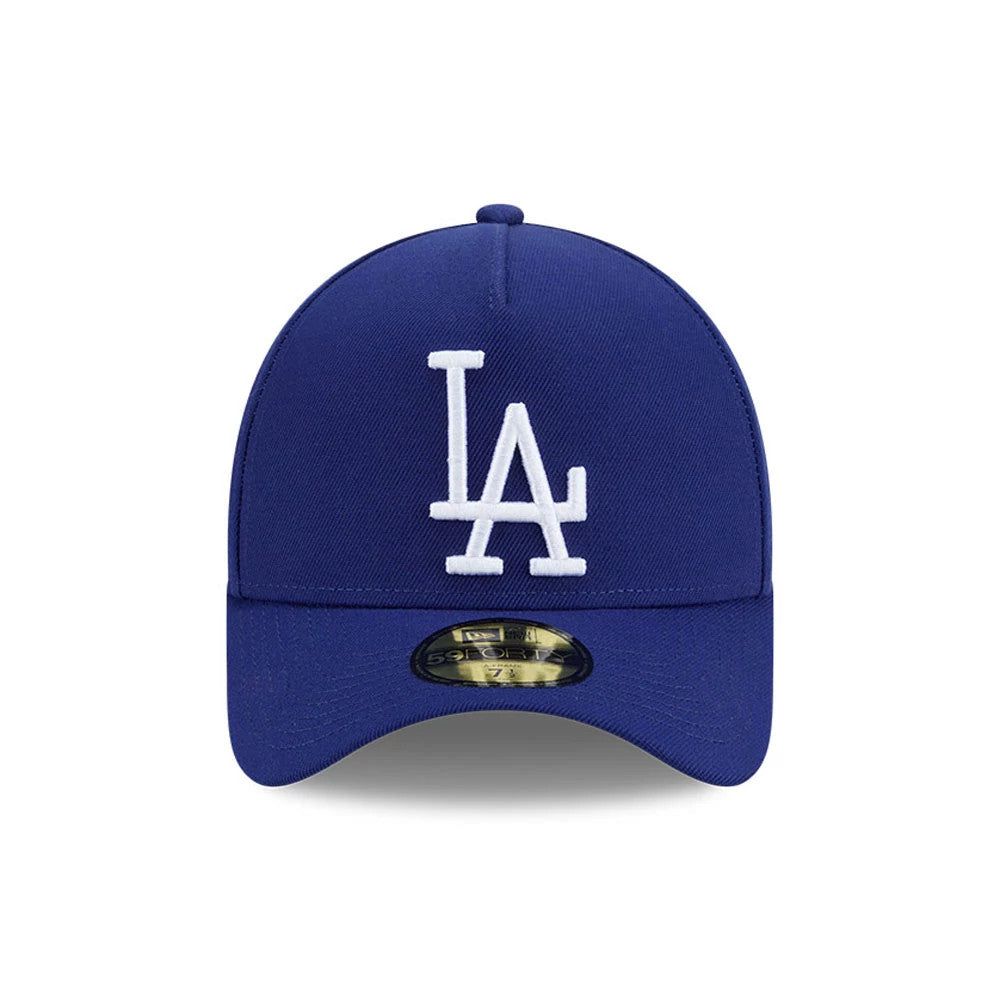 Pictured is this MLB Team Side LA Dodgers 59FORTY A-Frame Fitted cap in Blue. 3