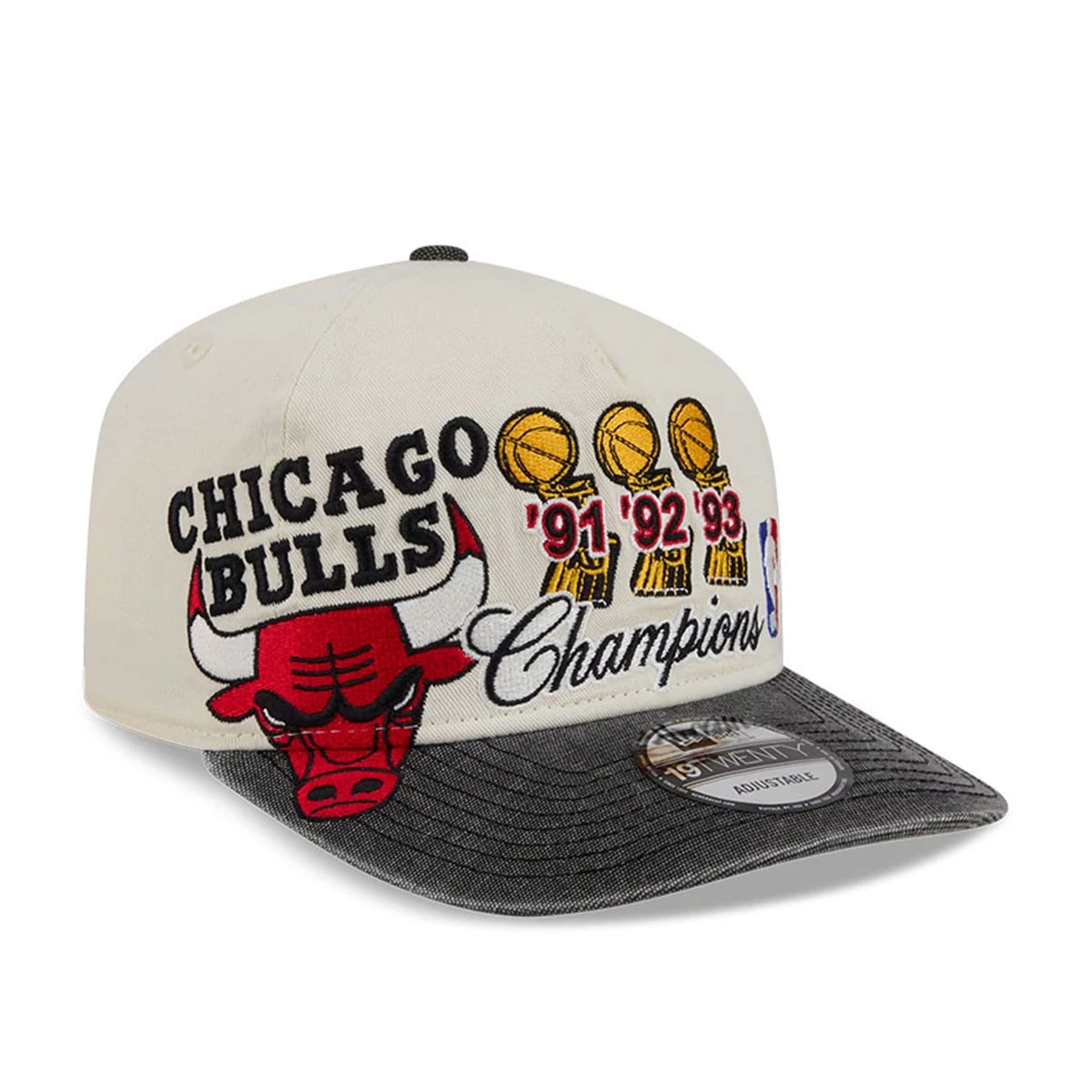 Pictured is this NBA Hardwood Classic Chicago Bulls 19TWENTY cap in black. 1
