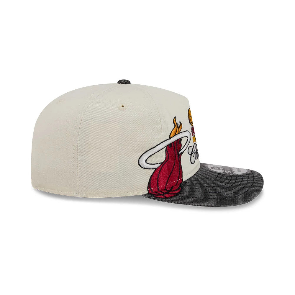 Pictured is this NBA Hardwood Classic Miami Heat 19TWENTY cap in Cream. 7