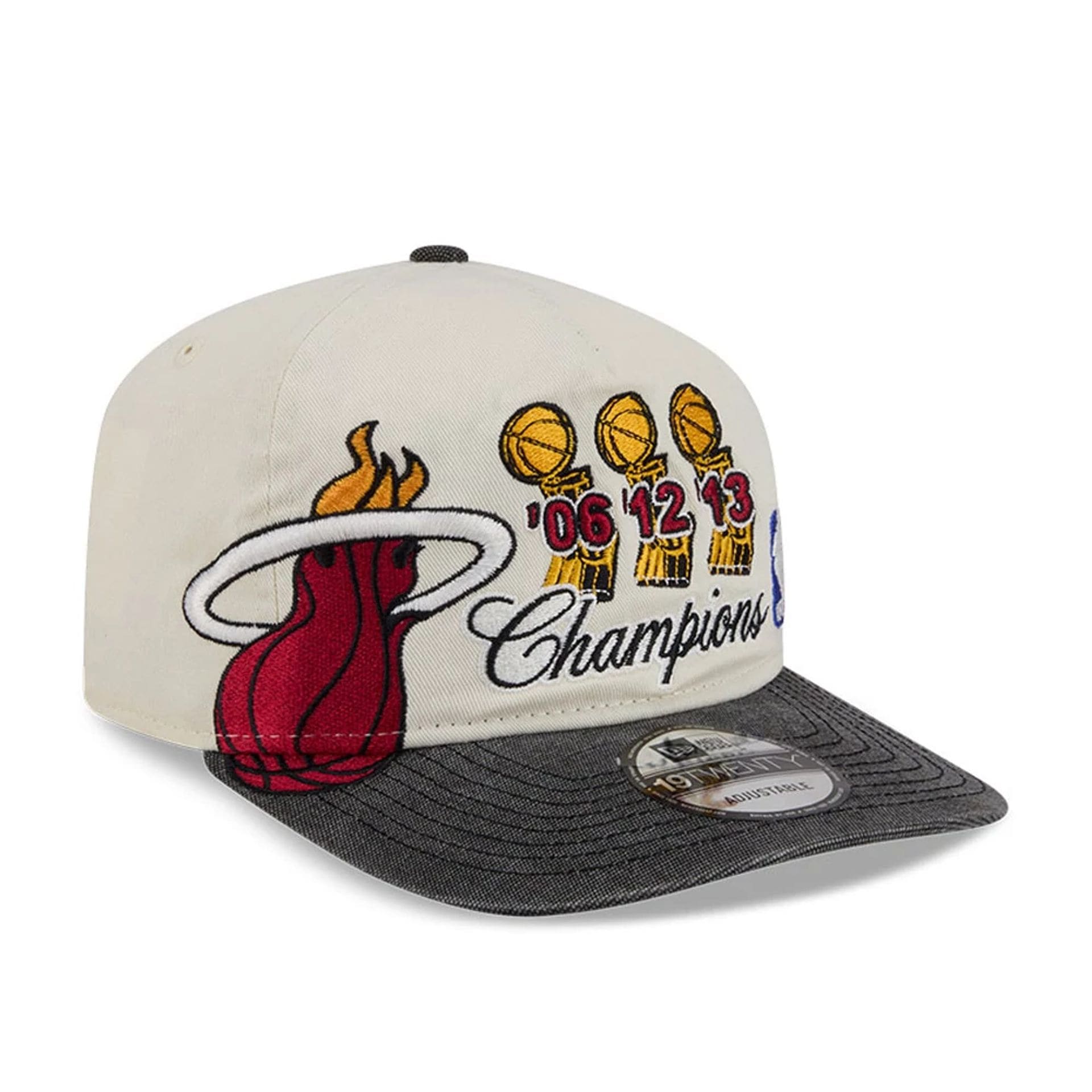 Pictured is this NBA Hardwood Classic Miami Heat 19TWENTY cap in black. 1