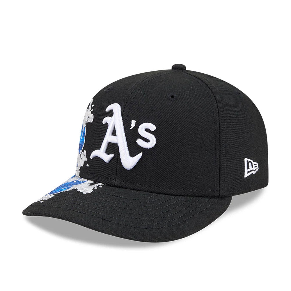 Pictured is this MLB Vissurf Athletics 9FIFTY Snapback cap in black. 4