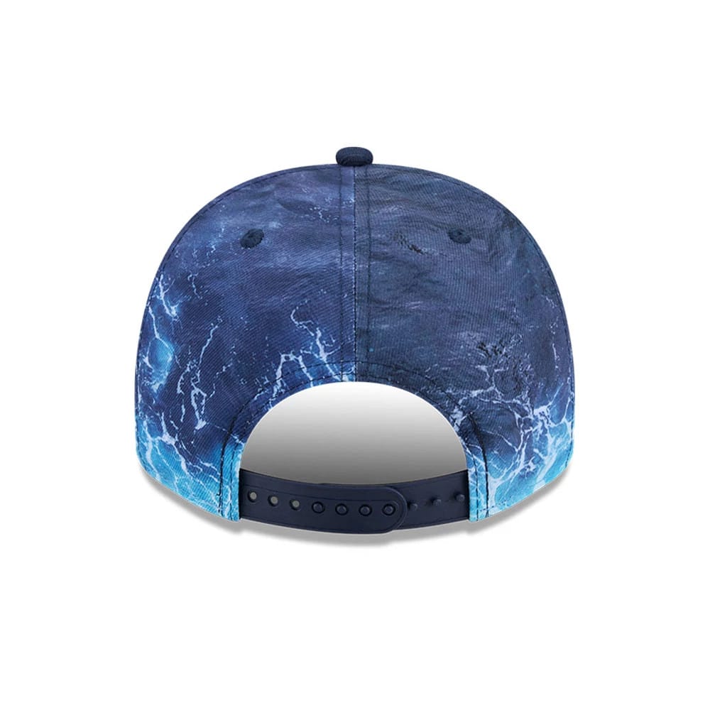 Pictured is this MLB Deep Water LA Dodgers 9FIFTY A-Frame Snapback cap in Blue. 7