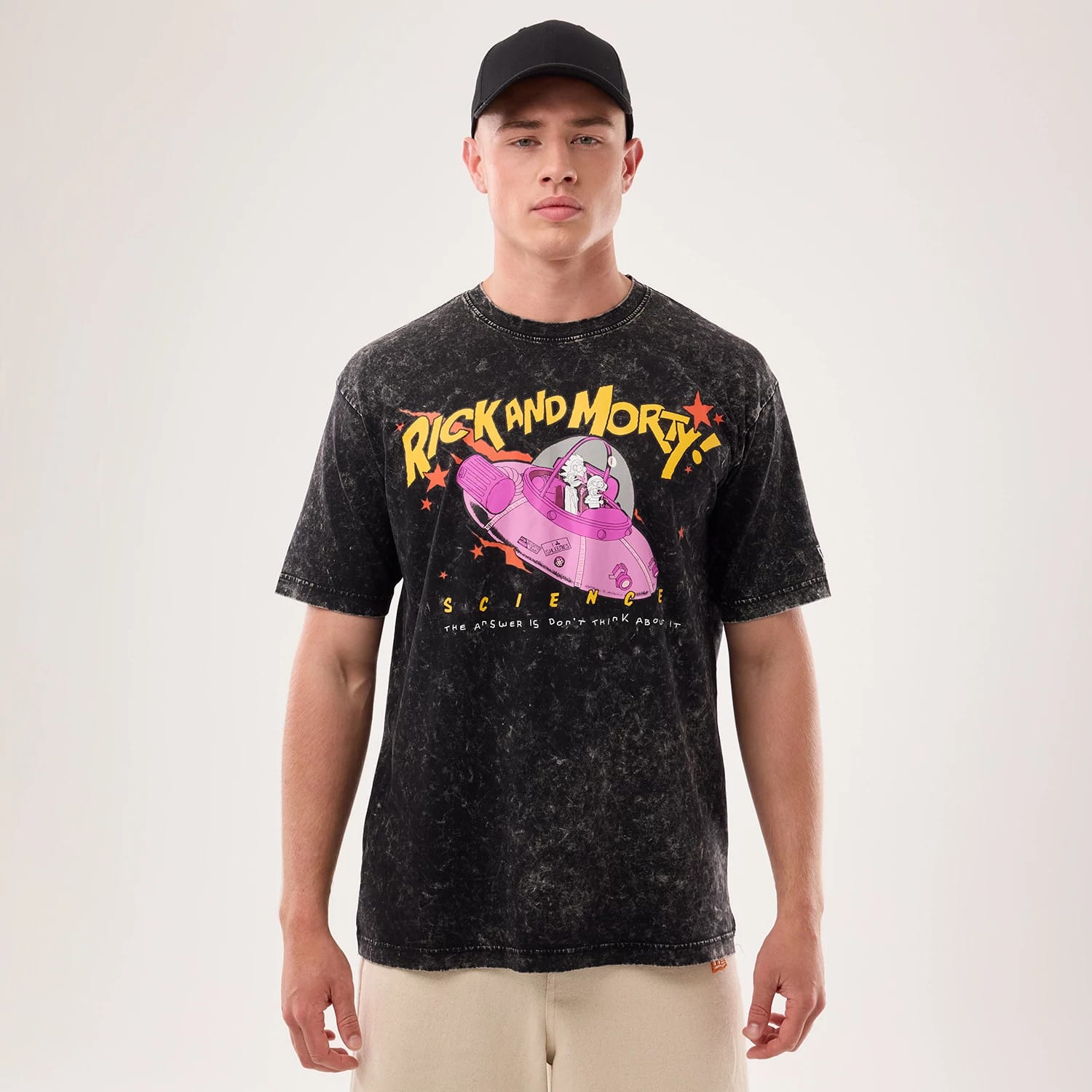 The model is wearing this Rick And Morty Science T-Shirt in black. 1