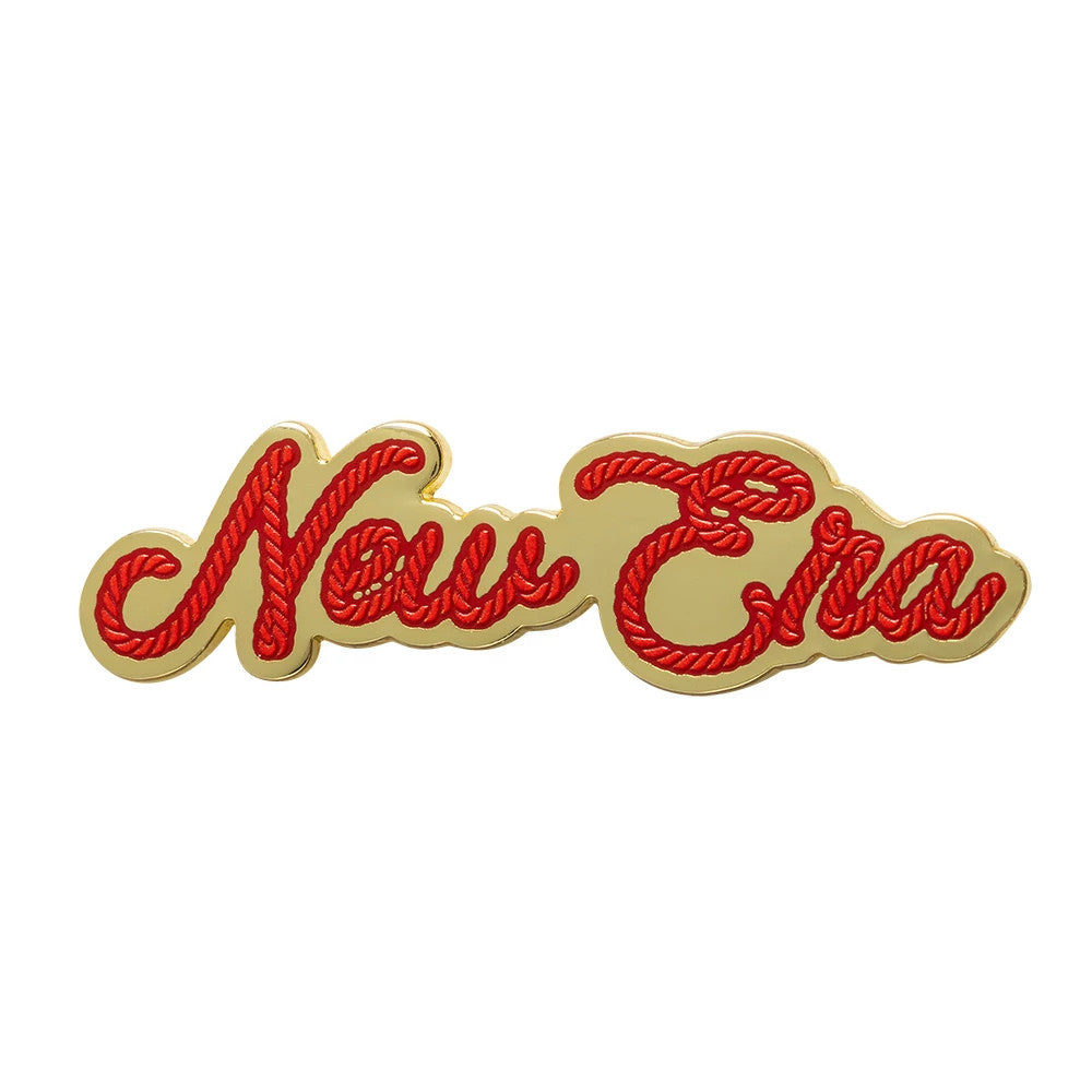 Pictured is this New Era Lunar New Year Fan Pin Badge in Red. 1