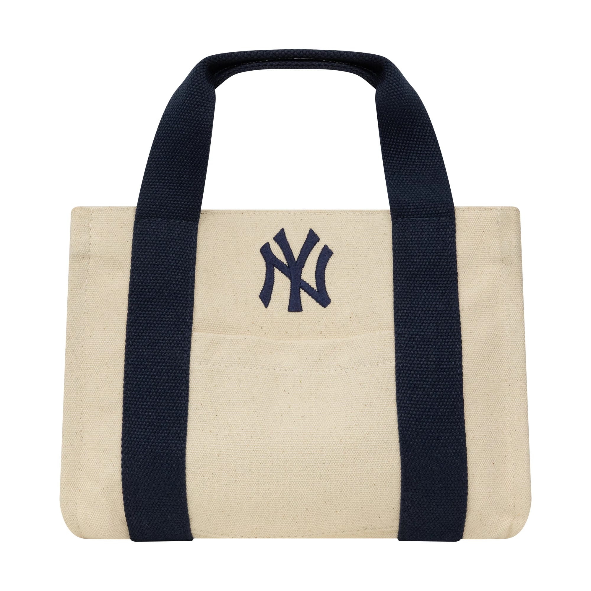 Pictured is this MLB New York Yankees Tote Bag in light beige & navy. 2