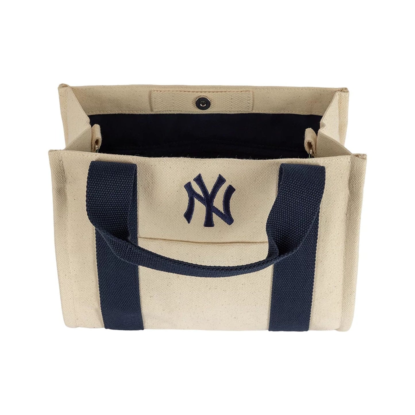 Pictured is this MLB New York Yankees Tote Bag in light beige. 4