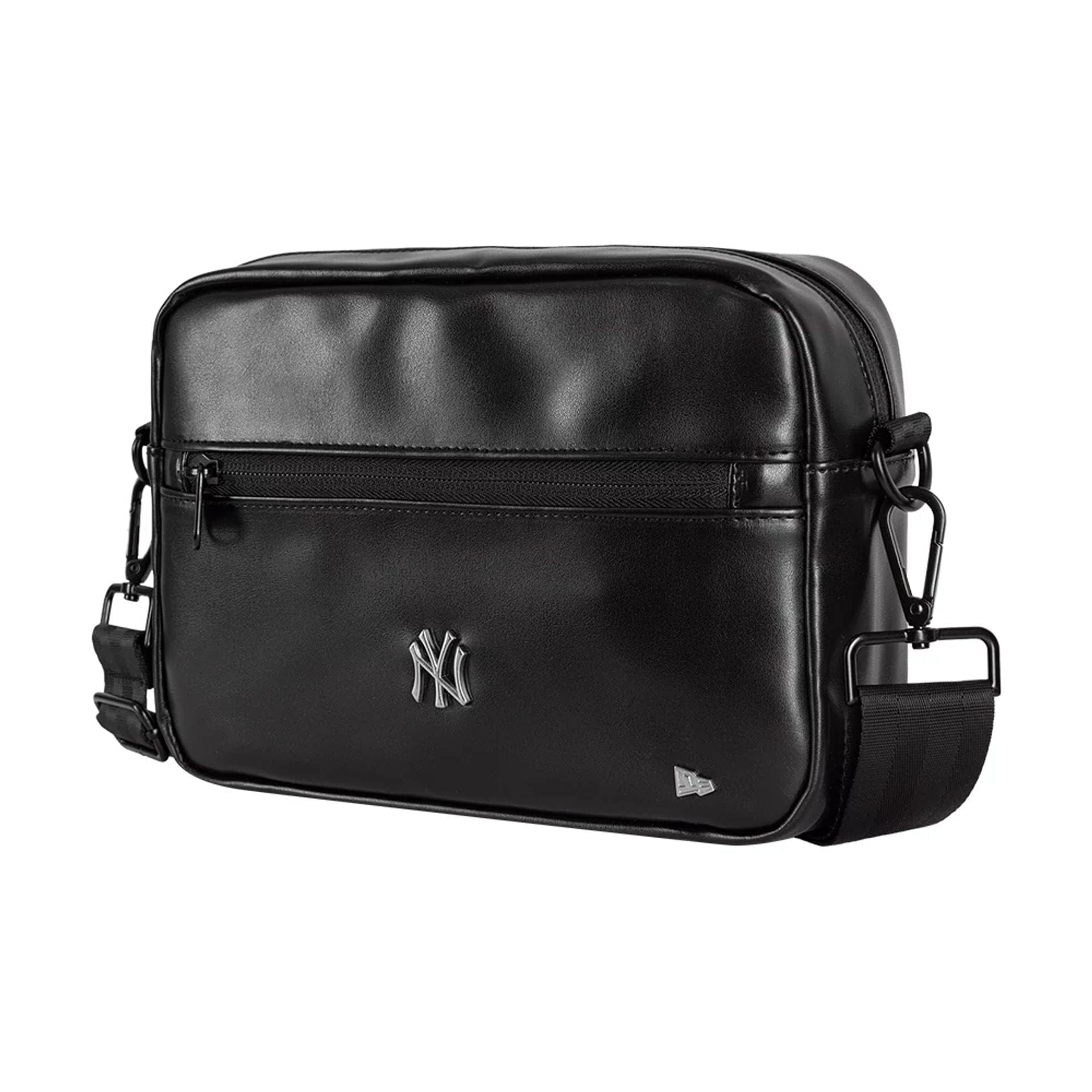Pictured is this MLB PU Pin New York Yankees Camera Bag in black. 1