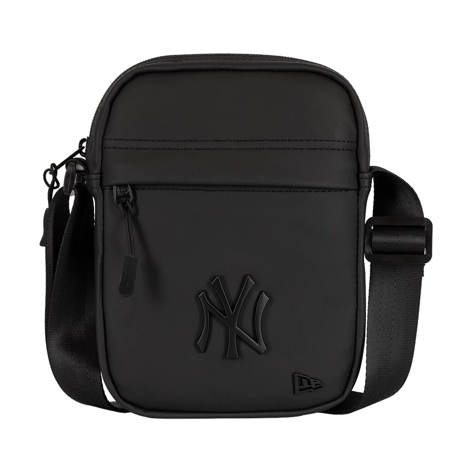 Pictured is this MLB Matte PU New York Yankees Side Bag in black. 2