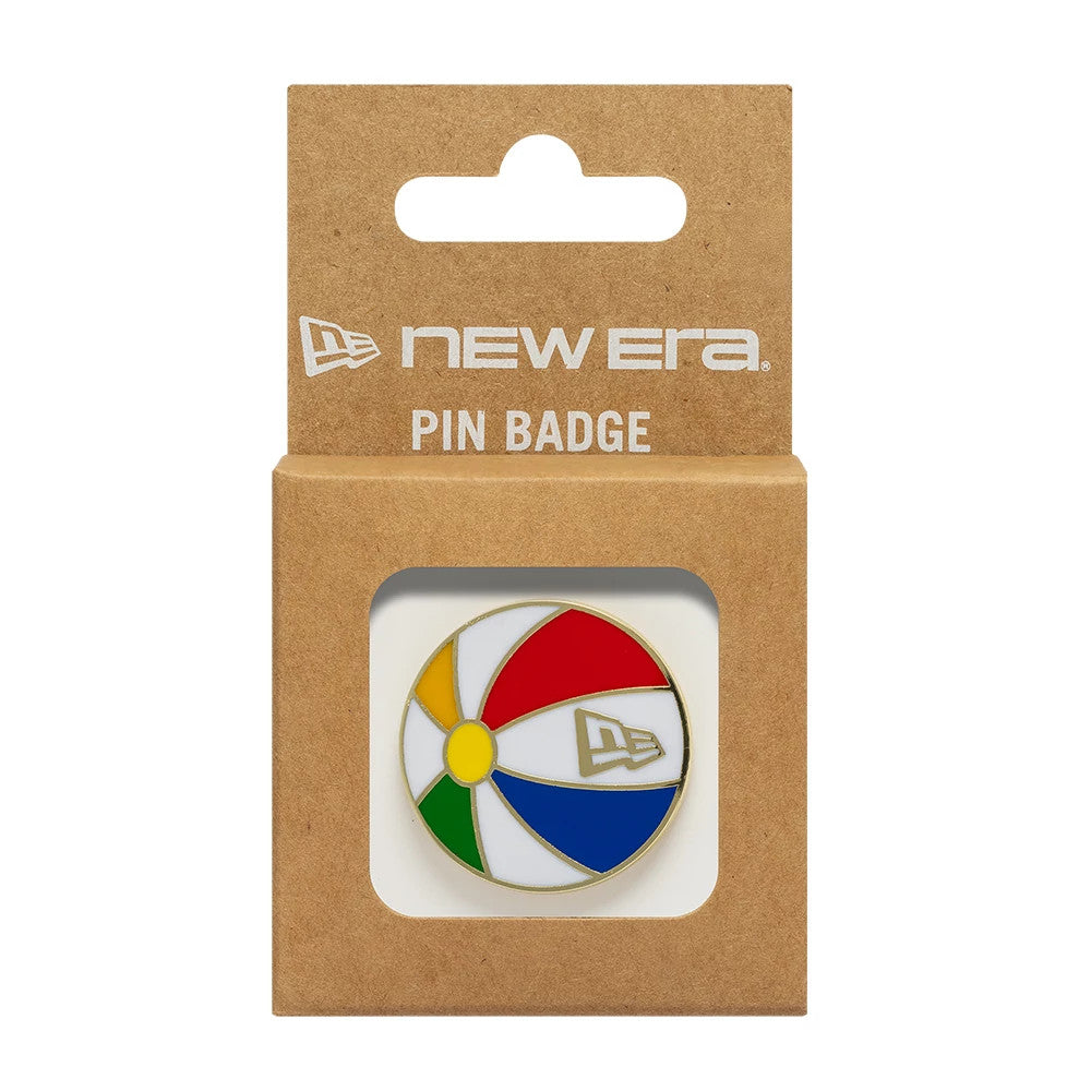 Pictured is this New Era Beachball Pin Badge in gold. 3