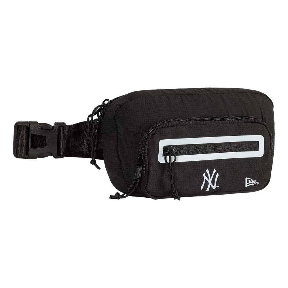 Pictured is this New York Yankees Active Mesh Waist Bag in black. 3